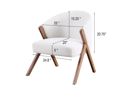 Arlo wood accent chair with upholstered seating for modern luxury homes