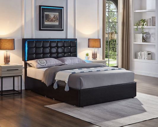 Horizon LED Upholstered Bed