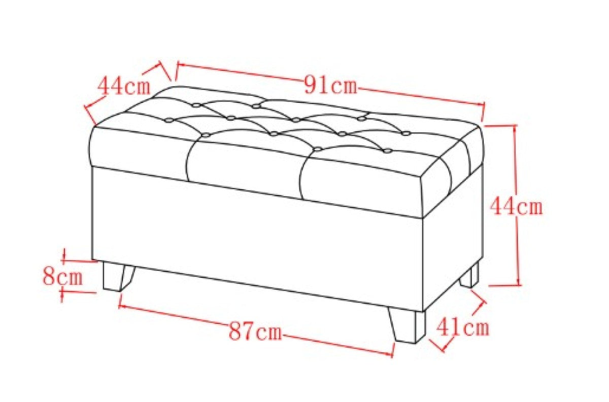 Urban Loft storage bench with tufted seating for modern luxury homes