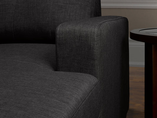 STEVE LHF/RHF REVERSIBLE SLEEPER  SECTIONAL  W/ STORAGE - DARK GREY