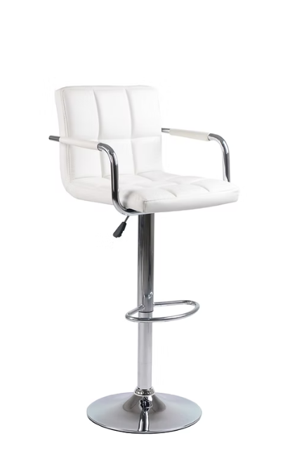 Baskin swivel bar stool with chrome frame and modern luxury design for stylish homes