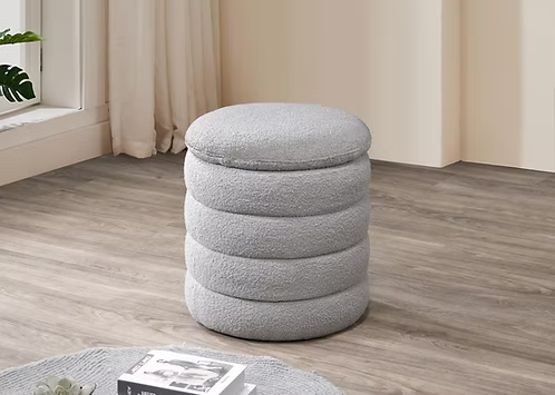 CozyNest storage ottoman with soft fabric and hidden storage for modern luxury homes