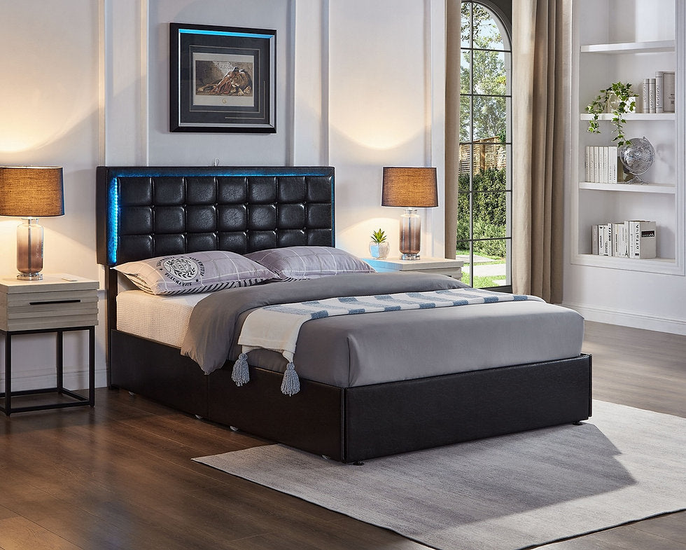 Horizon LED Upholstered Bed