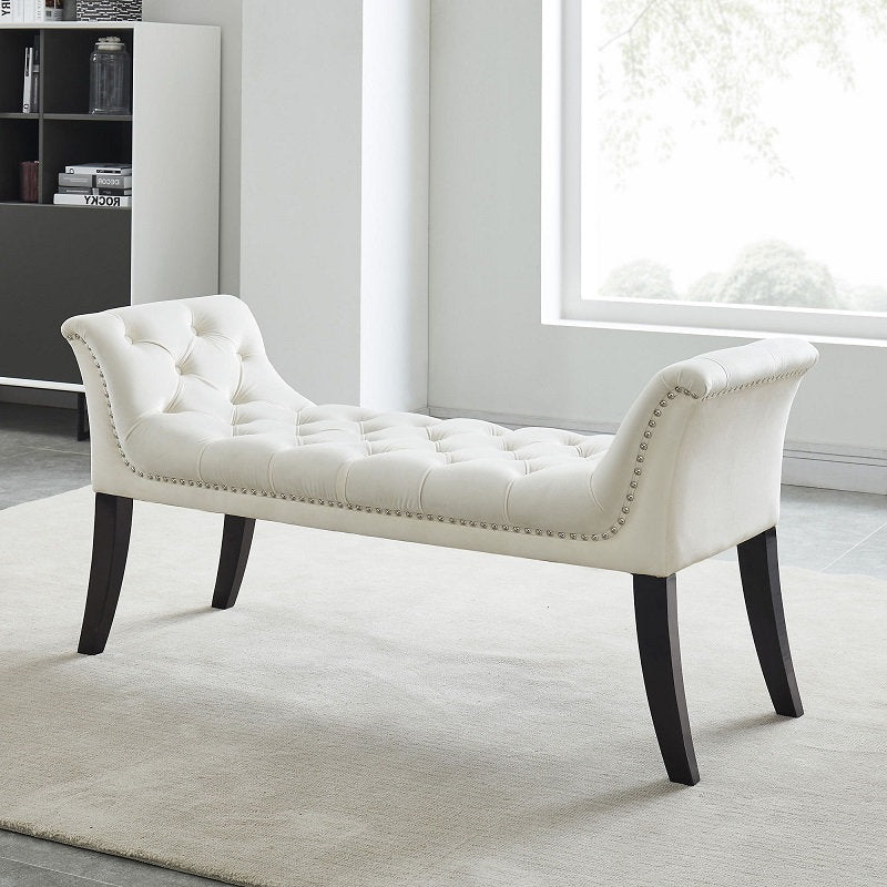 Royal Curve tufted bench with elegant upholstery for modern luxury homes
